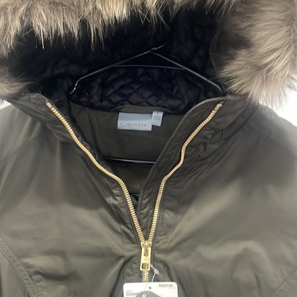 NEW ATHLETA Summit Parka small dark green - Picture 2 of 5